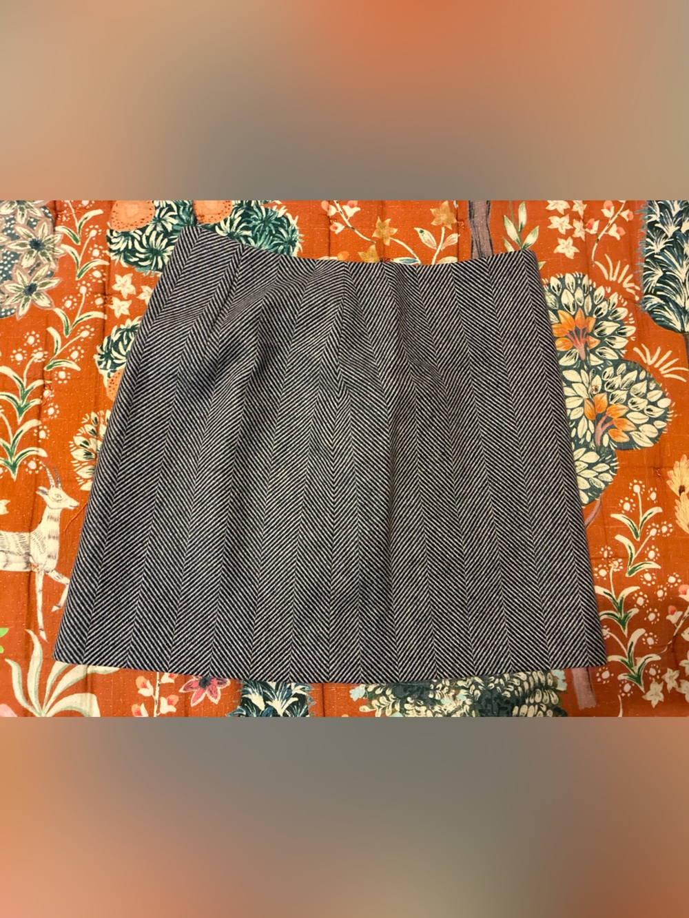 & Other Stories Classic Herringbone Pencil Skirt in Black and White